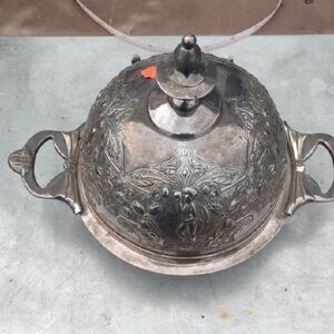 Stamped Silver Plated Chaving POT